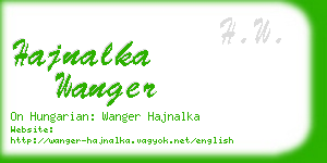 hajnalka wanger business card